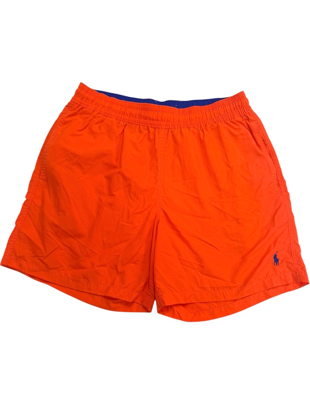 Polo Ralph Lauren Swim Trunks Men M Orange 5” Inseam Mesh Lined Pony